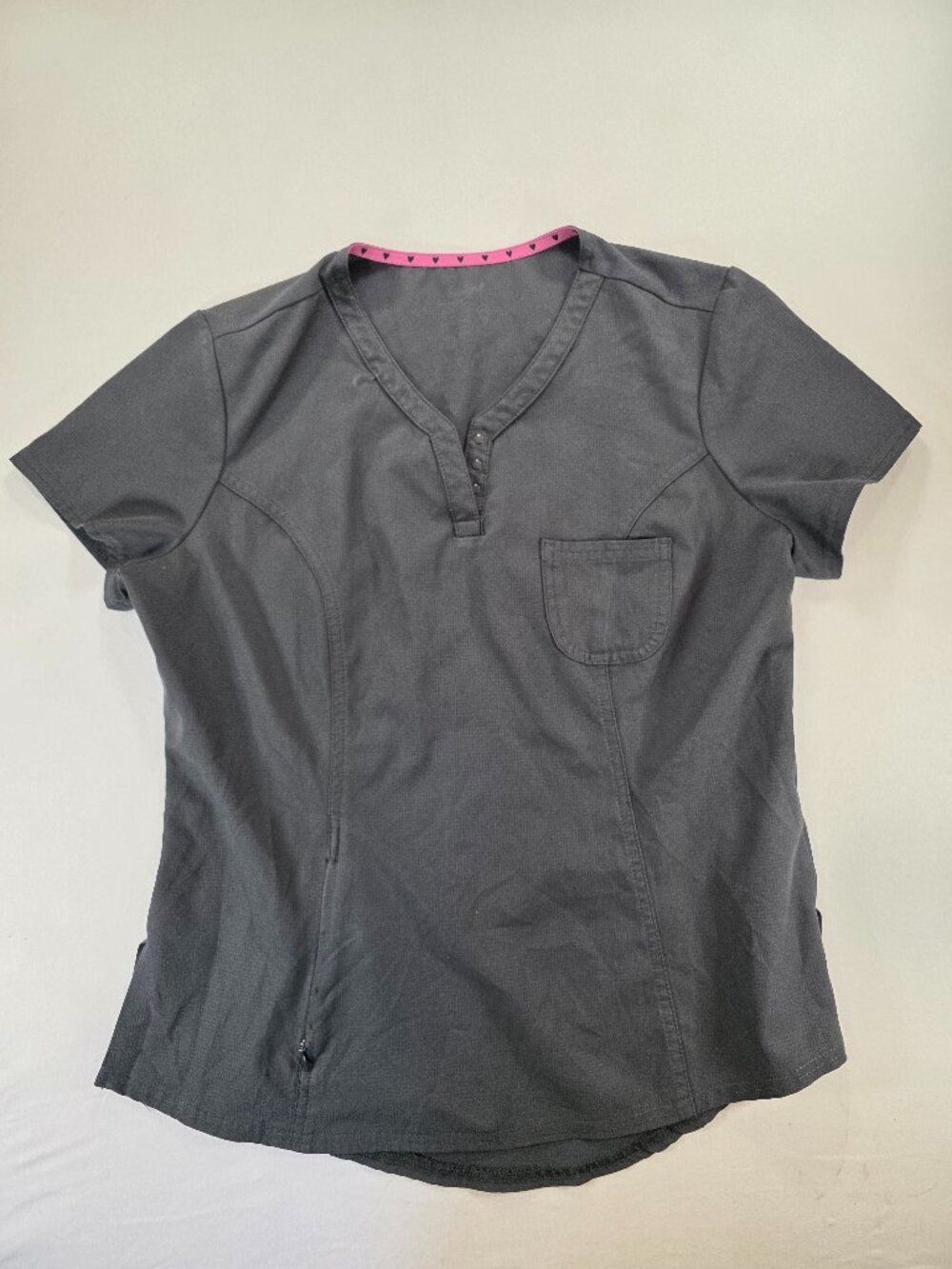 Women's Medical Scrubs Top Gray Size Small See Description (Tub 35 # 682)